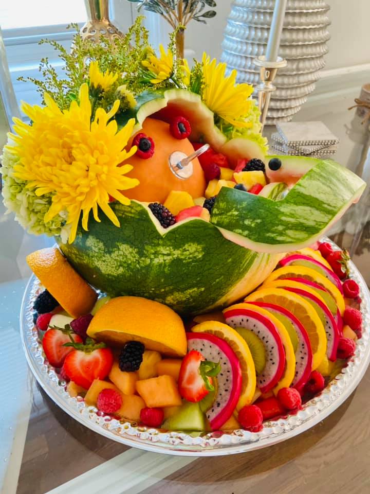 Baby carriage fruit basket online